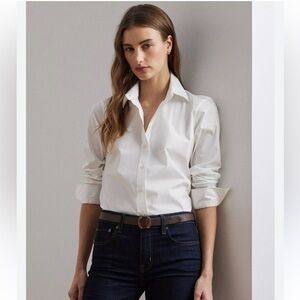 St. John Sport Beige Button Down Shirt, Size P